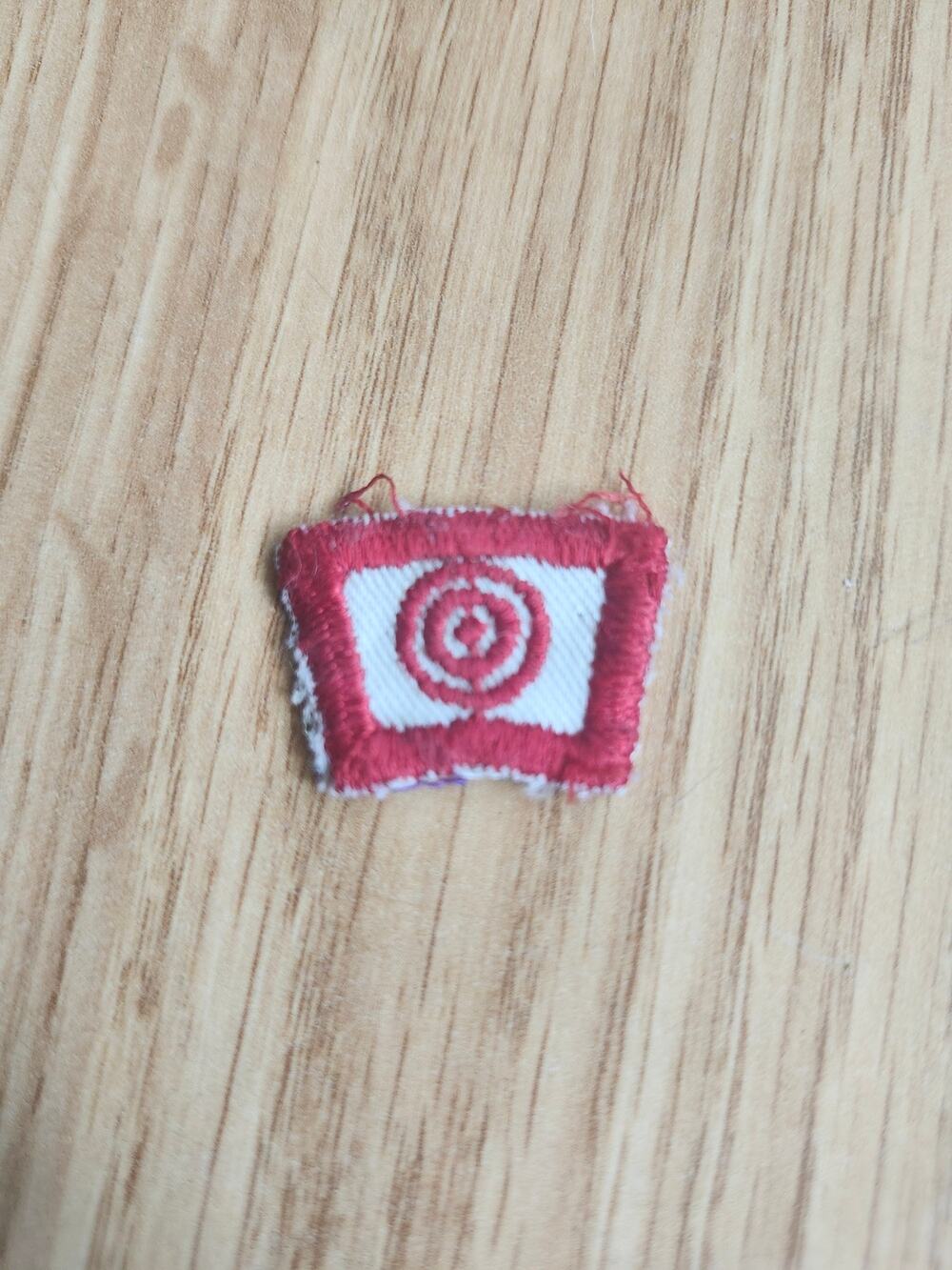 Vintage BSA Boy Scouts Marksmanship Award Patch Red Target Shooting Badge Retro